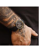 Relógio Masculino Solar Stonehenge Gold Black 40mm