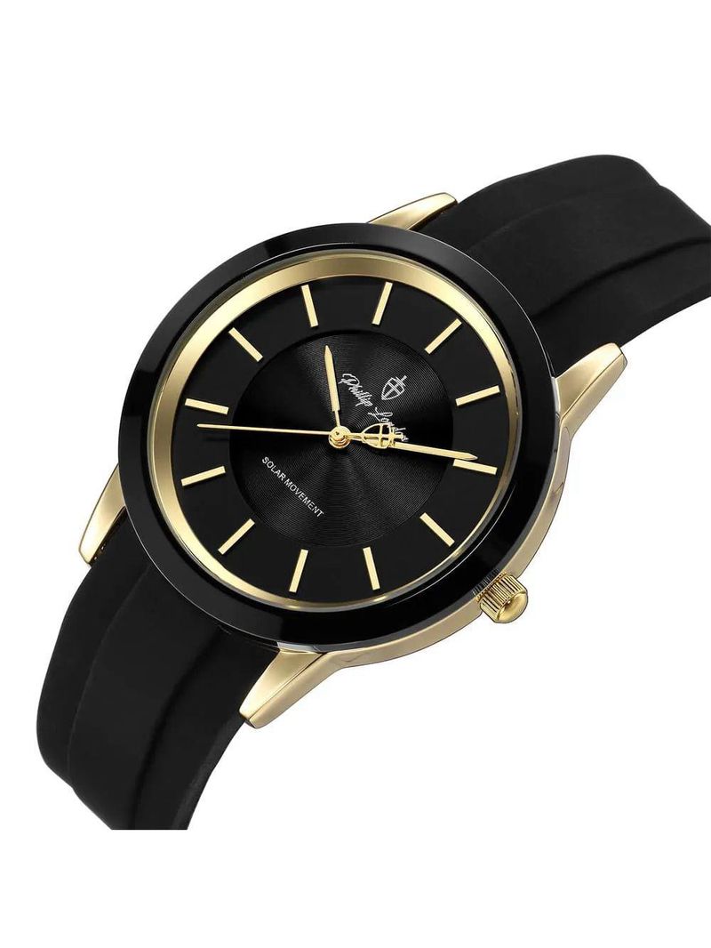 Relógio Masculino Solar Stonehenge Gold Black 40mm