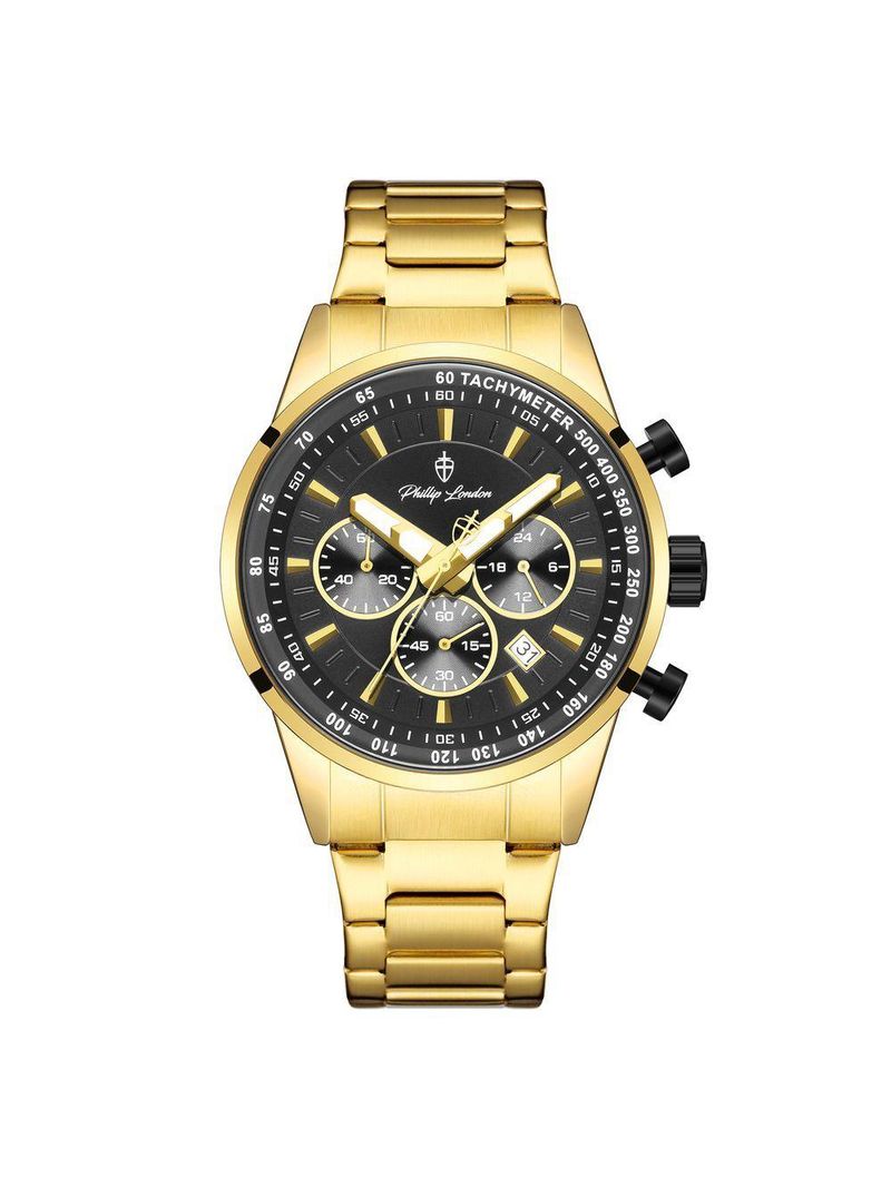 Relógio Masculino Hazard Steel Golden 43mm