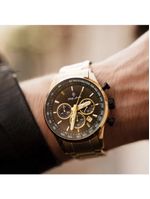 Relógio Masculino Hazard Steel Golden 43mm