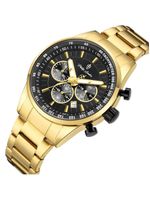 Relógio Masculino Hazard Steel Golden 43mm