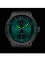 Relógio De Quartzo Masculino Pulseira Em Aço Inoxidável 3atm à Prova D´agua Azul Celeste