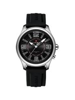 Relógio De Quartzo Masculino Mostrador Simples Casual 30m à Prova D'água Preto Prata