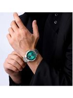 Relógio De Quartzo Masculino Pulseira Em Aço Inoxidável 3atm à Prova D´agua Azul Celeste