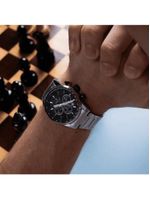 Relógio Masculino Hazard Steel Silver Black 43mm