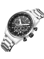 Relógio Masculino Hazard Steel Silver Black 43mm