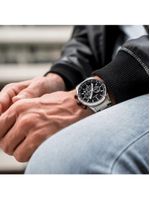 Relógio Masculino Hazard Steel Silver Black 43mm