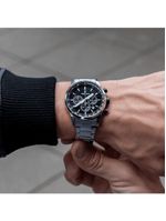 Relógio Masculino Hazard Steel Silver Black 43mm