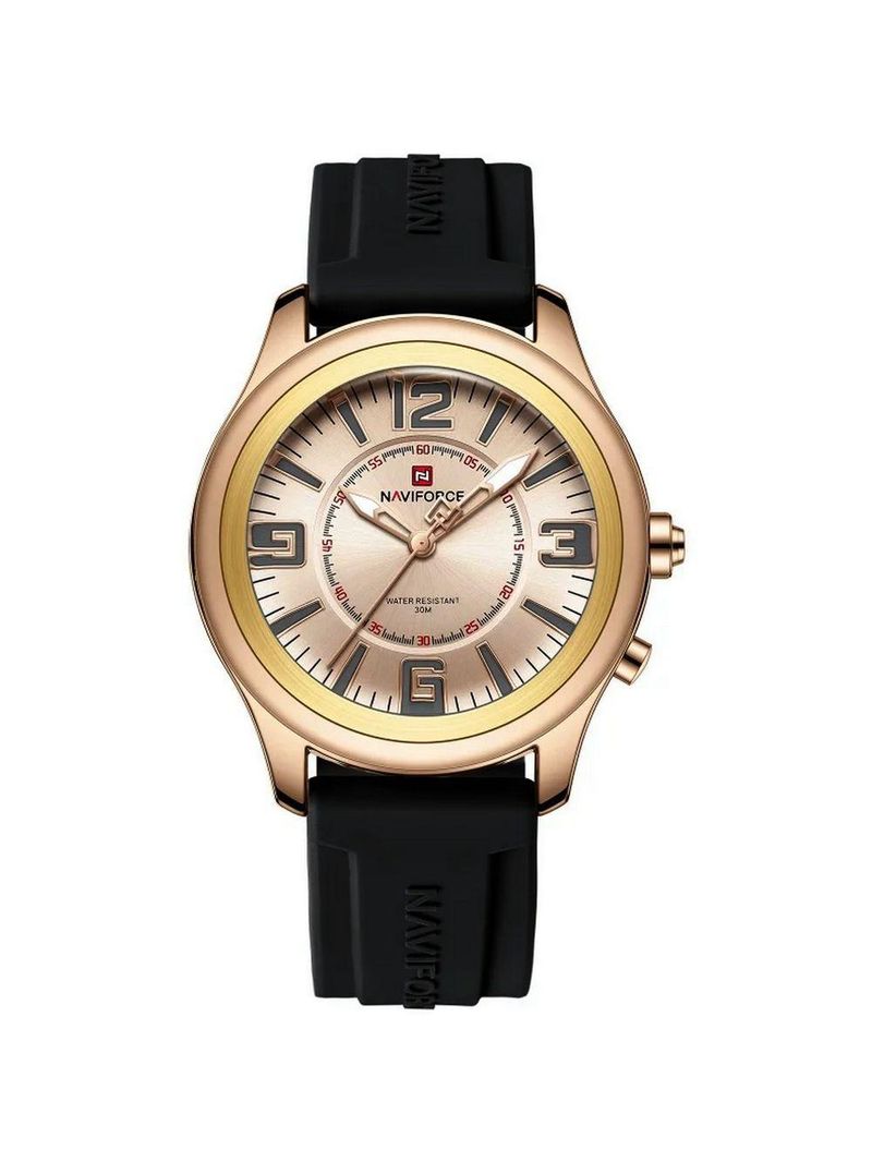 Relógio De Quartzo Masculino Mostrador Simples Casual 30m à Prova D'água Dourado