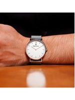 Relógio Masculino Greenwich Mesh Rose Silver 40mm