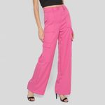Calça cargo road mel cintura alta feminina