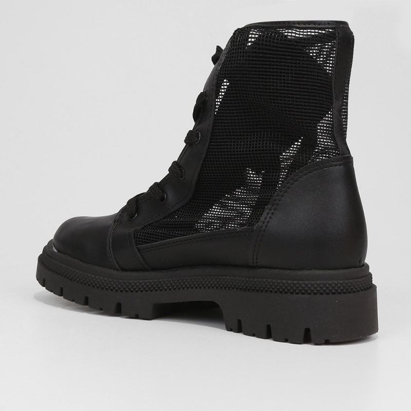 Bota coturno moleca cano médio feminina