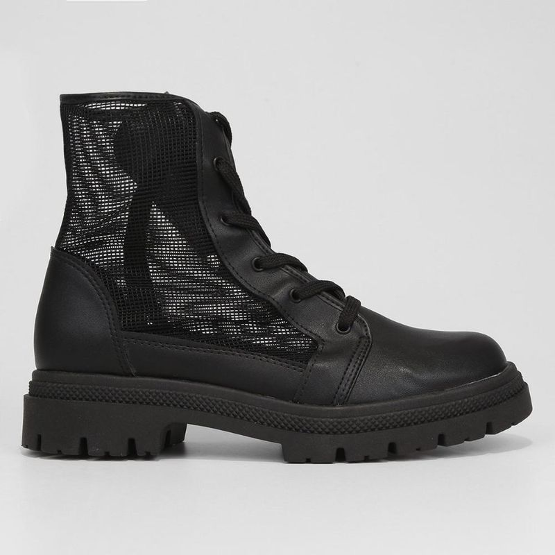 Bota coturno moleca cano médio feminina