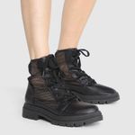 Bota coturno moleca cano médio feminina
