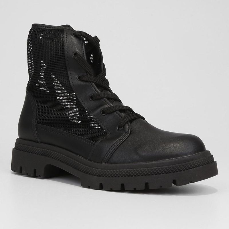 Bota coturno moleca cano médio feminina