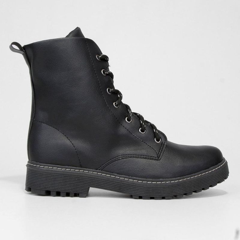 Bota coturno look fashion liso feminino