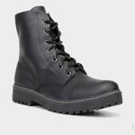 Bota coturno look fashion liso feminino