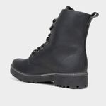 Bota coturno look fashion liso feminino
