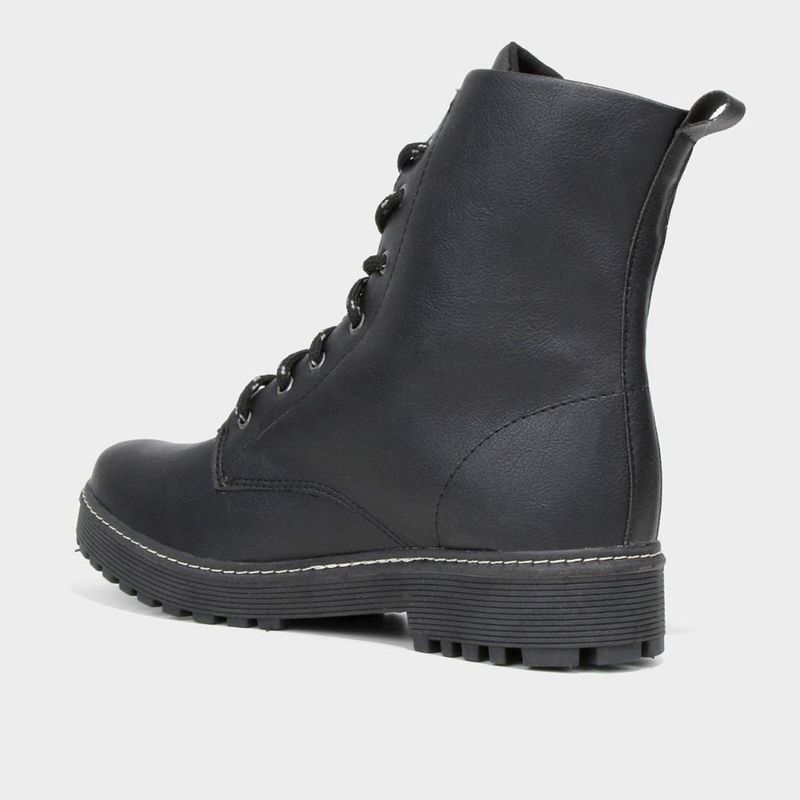 Bota coturno look fashion liso feminino