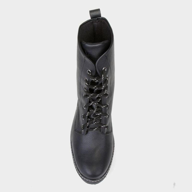 Bota coturno look fashion liso feminino
