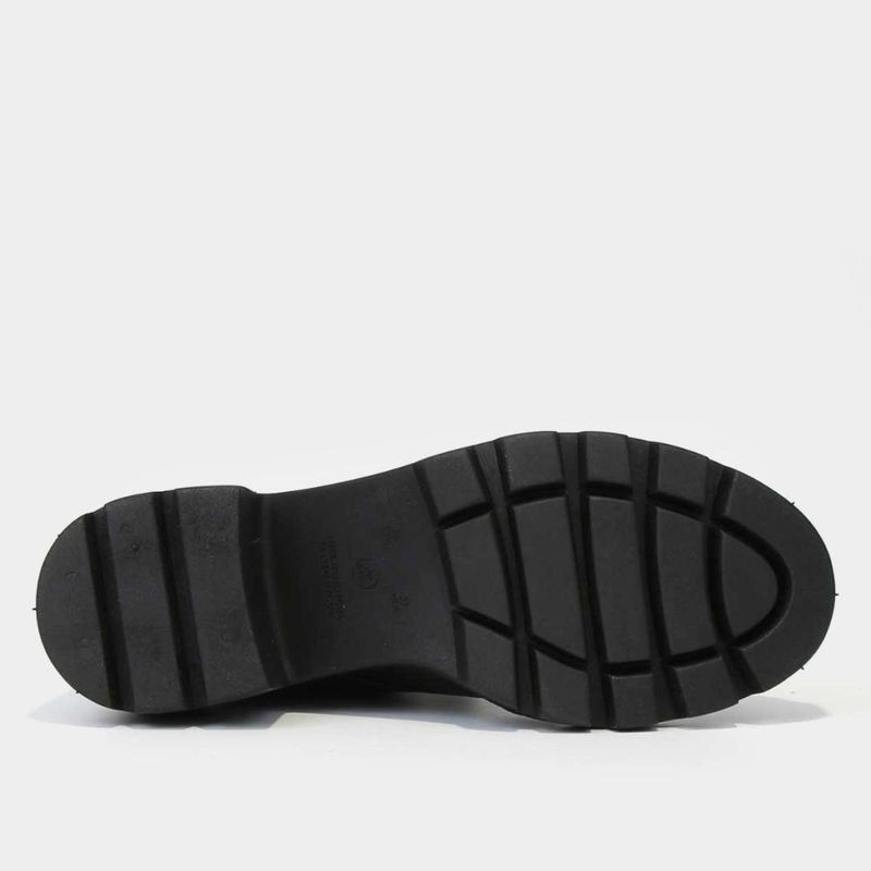 Bota coturno cano medio look fashion salto médio tratorado feminina