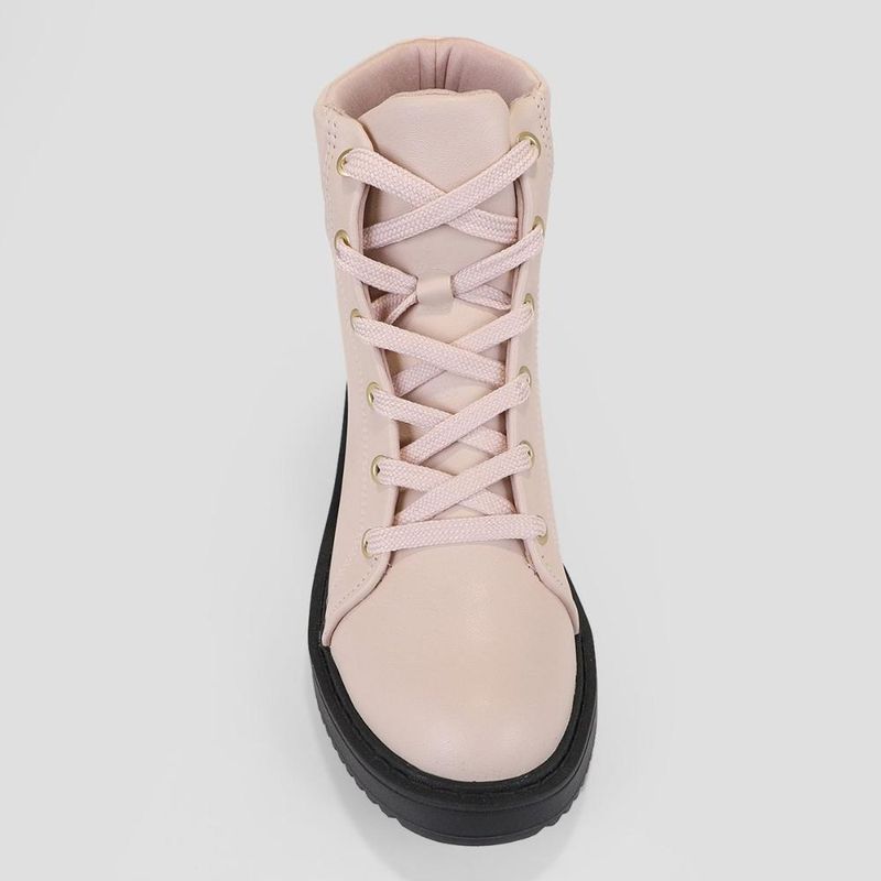 Bota coturno moleca tratorada feminina