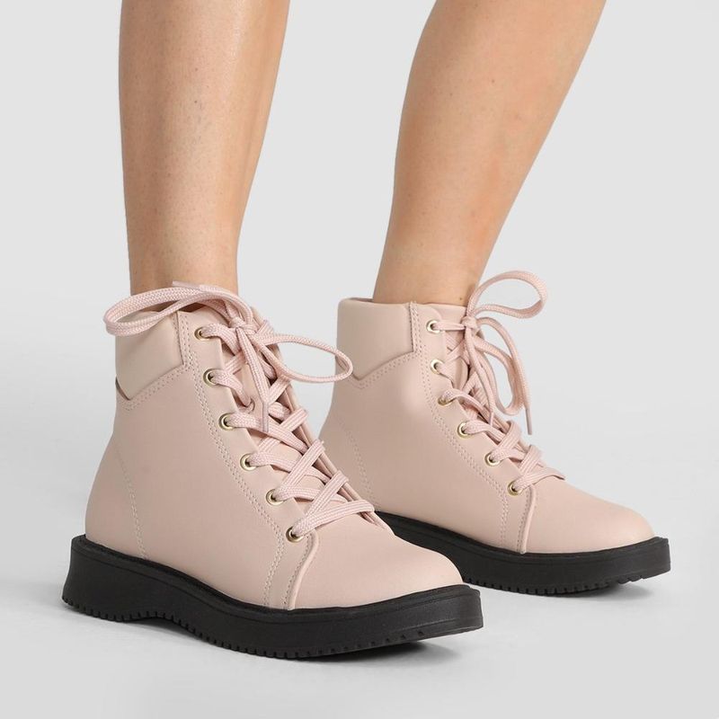 Bota coturno moleca tratorada feminina