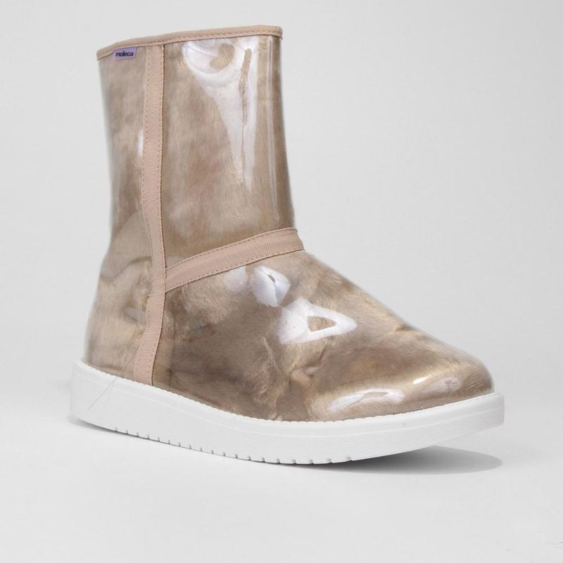 Bota cano médio moleca verniz feminina