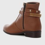 Bota cano curto look fashion multi tiras feminina