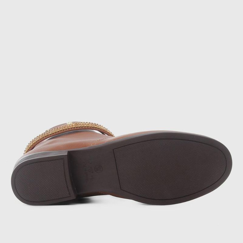 Bota cano curto look fashion multi tiras feminina