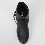 Bota cano curto look fashion tira croco feminina
