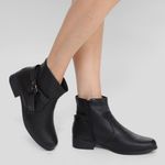 Bota cano curto look fashion tira croco feminina