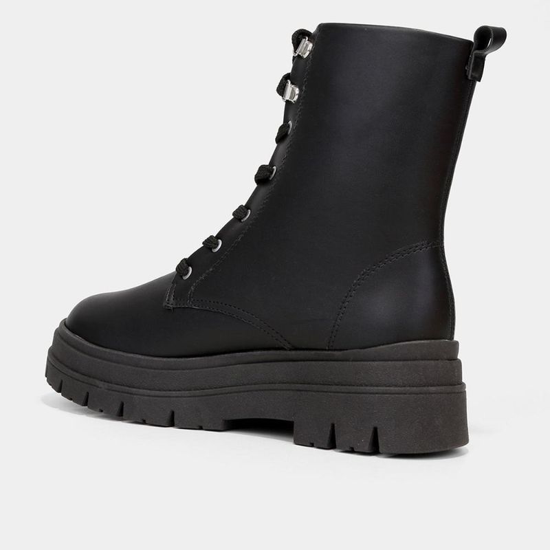 Bota coturno moleca recorte tratorada feminina