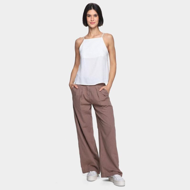Blusa oh, boy! lisa alças finas feminina