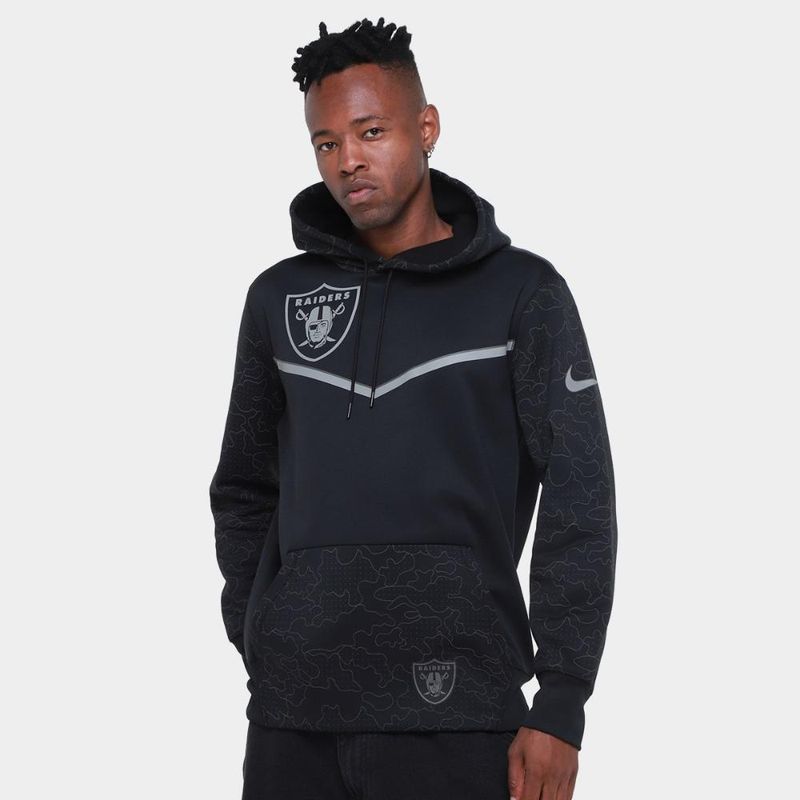 Blusa moletom nike nfl las vegas raiders therma masculina