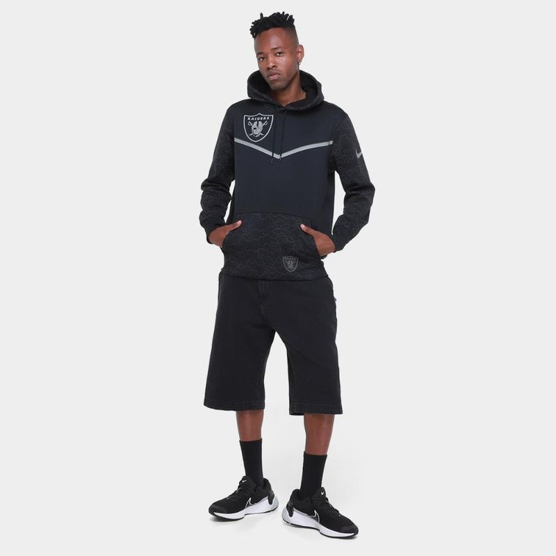 Blusa moletom nike nfl las vegas raiders therma masculina
