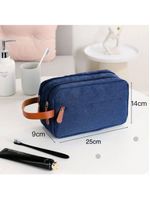 Bolsa Necessaire Masculina Feminina Organizadora Multifuncional Portátil Viagem Trabalho Impermeável Cor:azul;gênero:uni