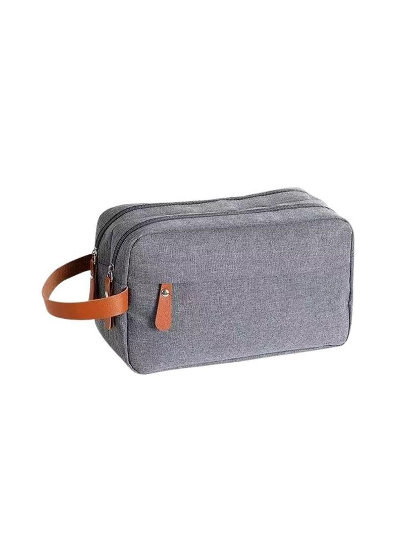 Bolsa Necessaire Masculina Feminina Organizadora Multifuncional Portátil Viagem Trabalho Impermeável Cor:cinza;gênero:un