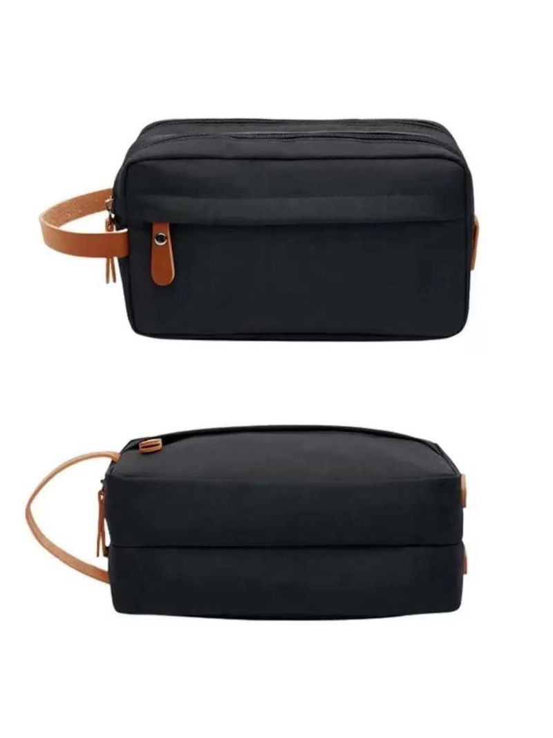 Bolsa Necessaire Masculina Feminina Organizadora Multifuncional Portátil Viagem Trabalho Impermeável Cor:preto;gênero:un