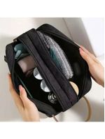 Bolsa Necessaire Masculina Feminina Organizadora Multifuncional Portátil Viagem Trabalho Impermeável Cor:preto;gênero:un