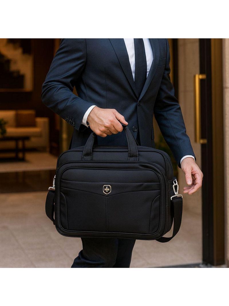 Pasta De Trabalho Masculina Executiva Para Notebook Reforçada Impermeável Em Poliéster - Plus - Yin's Ys33024