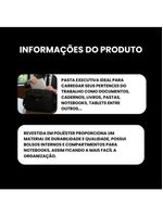 Pasta De Trabalho Masculina Executiva Para Notebook Reforçada Impermeável Em Poliéster - Plus - Yin's Ys33024