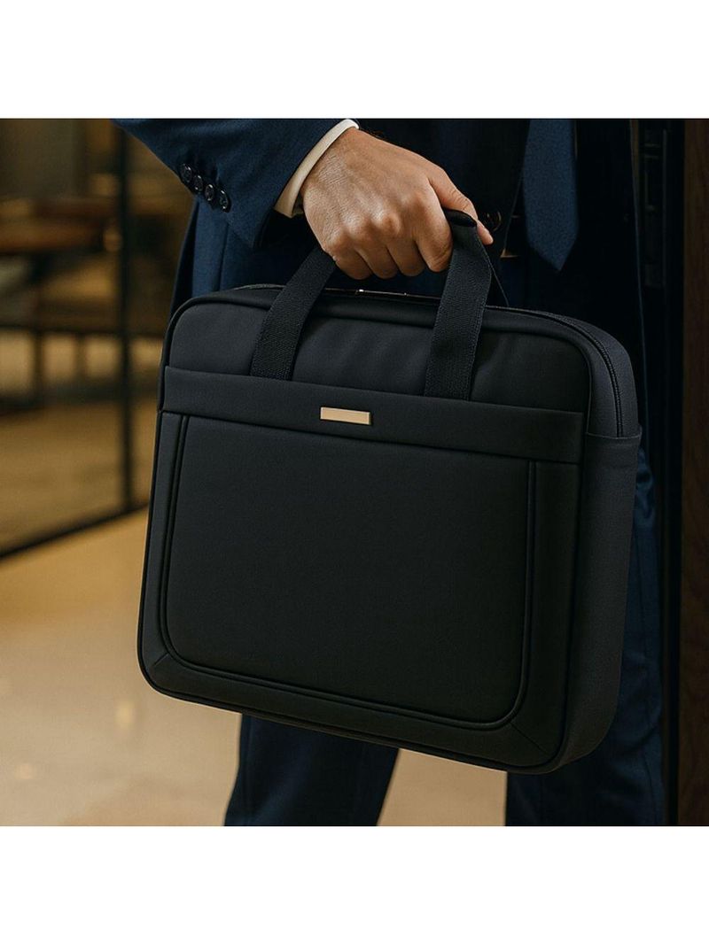 Pasta De Trabalho Masculina Executiva Para Notebook Reforçada Impermeável Em Poliéster - Plus - Yin's Ys33027