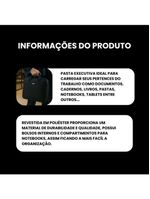Pasta De Trabalho Masculina Executiva Para Notebook Reforçada Impermeável Em Poliéster - Plus - Yin's Ys33027