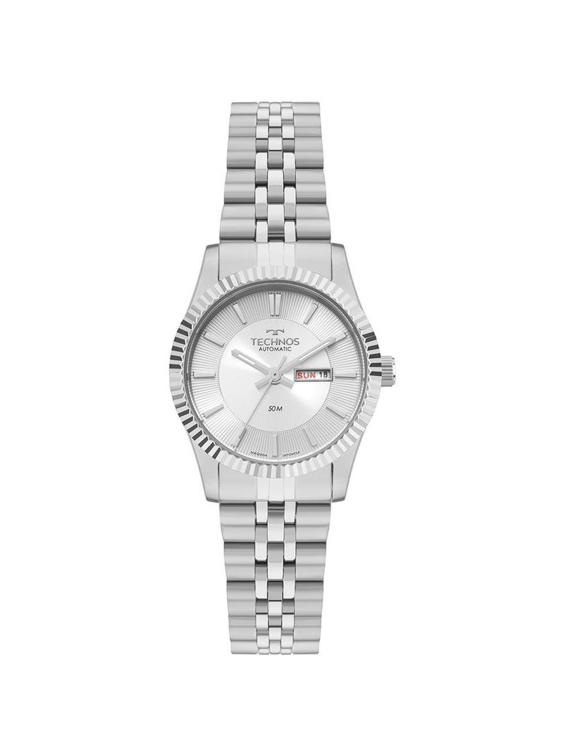 Relógio Technos Feminino Automatico Prata - 6t51aa/1k