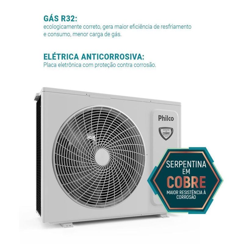 Ar Condicionado Split Inverter Philco 9000 BTUs Quente e Frio 220V PAC9QB