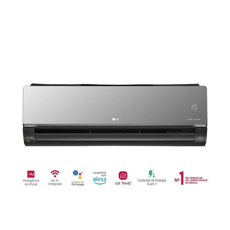 Ar Condicionado Split LG DUAL Inverter AI Artcool 12000 BTUs Frio 220V S3-Q12JAR1L