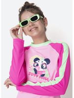 Conjunto camiseta e calcinha menina teen panda miami