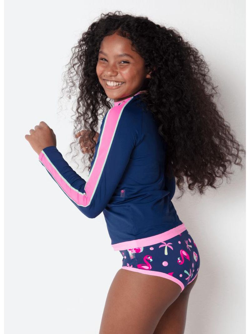 Conjunto camiseta e calcinha menina teen panda miami