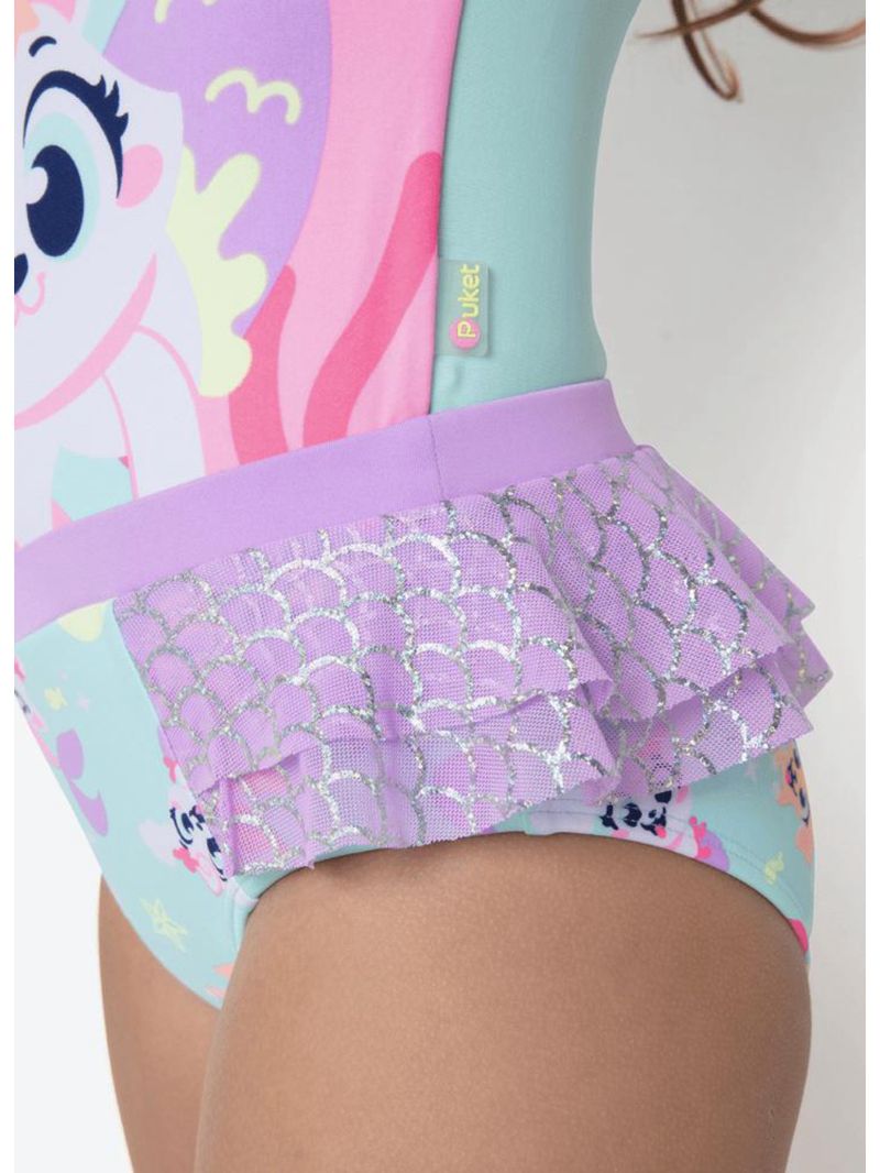Conjunto camiseta e calcinha menina pet sereia